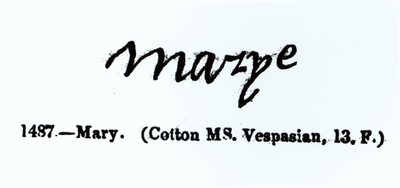 Reproduction of the signature of Mary I (1516-1558) by Unbekannt Unbekannt